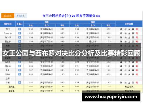 女王公园与西布罗对决比分分析及比赛精彩回顾